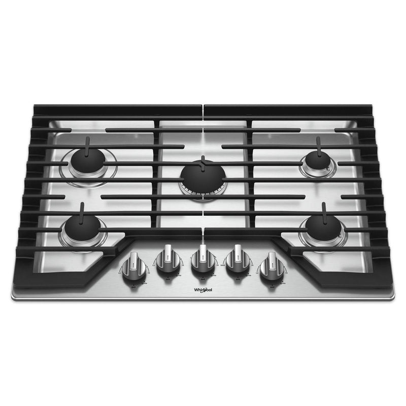 Whirlpool 30-inch Built-In Gas Cooktop with EZ-2-Lift™ WCG97US0HS IMAGE 3
