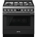 Smeg 36-inch Freestanding Gas Range with Triple Convection CPF36UGGAN IMAGE 1