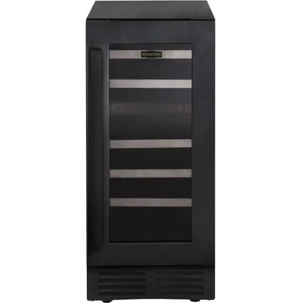 Marathon 28-Bottle Wine Cooler with Dual Zone with LED Lighting MWC28-DBLS IMAGE 1