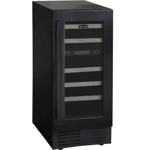 Marathon 28-Bottle Wine Cooler with Dual Zone with LED Lighting MWC28-DBLS IMAGE 2
