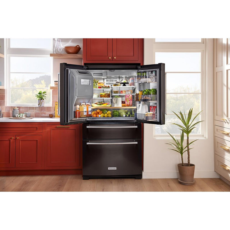 KitchenAid 36-inch French 4-Door Refrigerator with External Water and Ice Dispensing system KRMF536RBS IMAGE 11