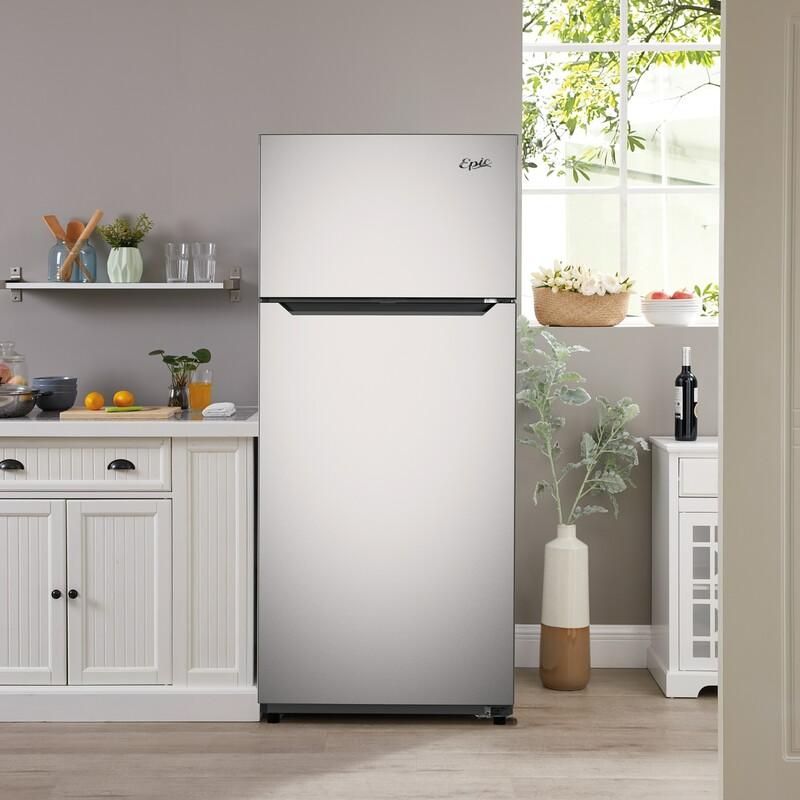 Epic 30-inch, 20.2 cu. ft. Top Freezer Refrigerator EFF202SS IMAGE 3
