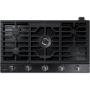Samsung 36-inch Built-in Gas Cooktop with Wi-Fi and Bluetooth Connected NA36N7755TG/AA IMAGE 1