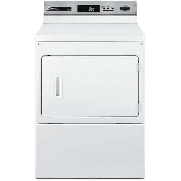 Maytag Commercial Laundry 7.4 cu. ft. Electric Front Loading Commercial Dryer MDE17PRAYW IMAGE 1