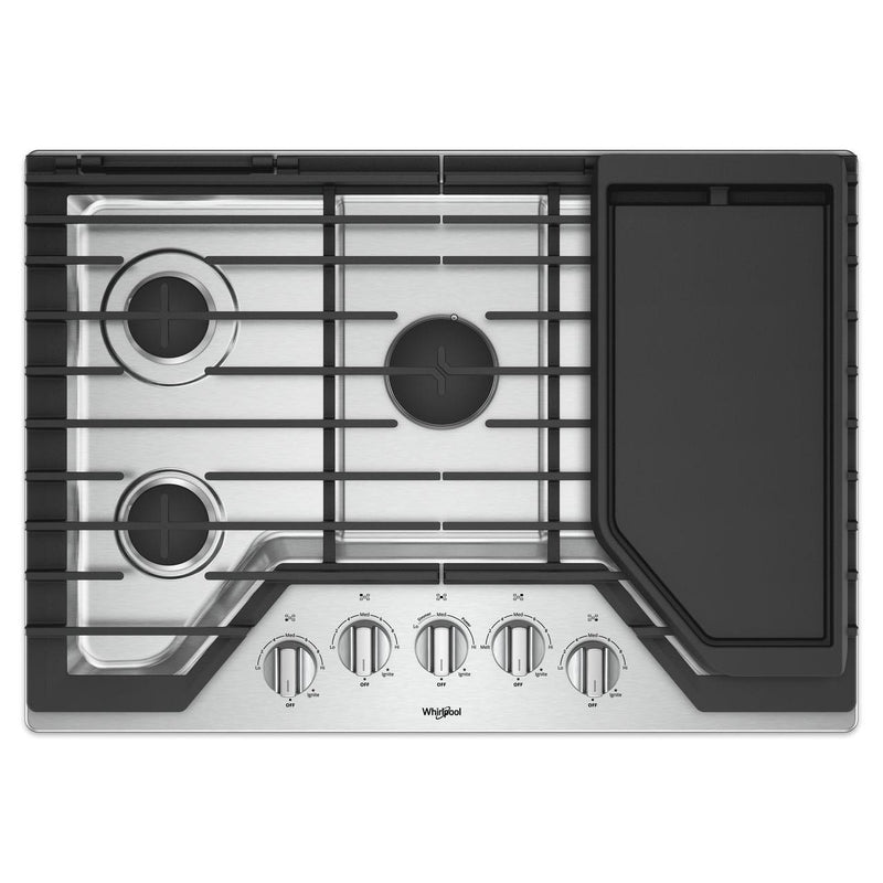 Whirlpool 30-inch Built-In Gas Cooktop with EZ-2-Lift™ WCG97US0HS IMAGE 2