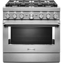  KitchenAid 36-inch Freestanding Dual Fuel Range with Even-Heat™ True Convection KFDC506JSS IMAGE 1