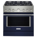  KitchenAid 36-inch Freestanding Gas Range with Even-Heat™ True Convection KFGC506JIB IMAGE 1