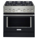  KitchenAid 36-inch Freestanding Gas Range with Even-Heat™ True Convection KFGC506JBK IMAGE 1