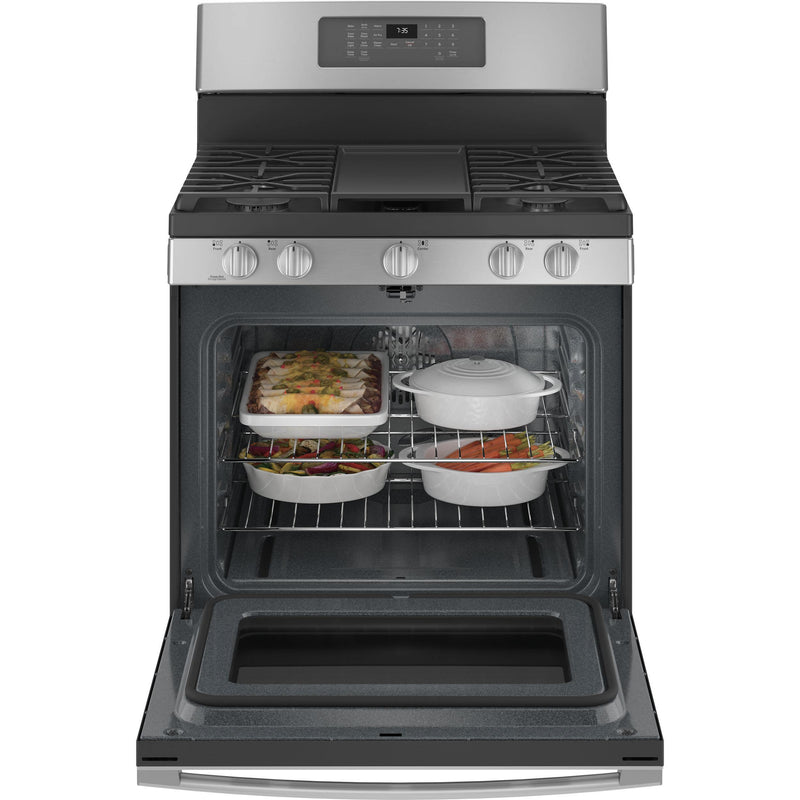  GE 30-inch Freestanding Gas Range with Convection Technology JCGB735SPSS IMAGE 3