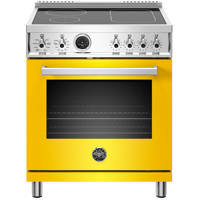Bertazzoni 30-inch Freestanding Induction Electric Range with Self-Clean Oven PROF304INSGITB BUILDER IMAGE 1