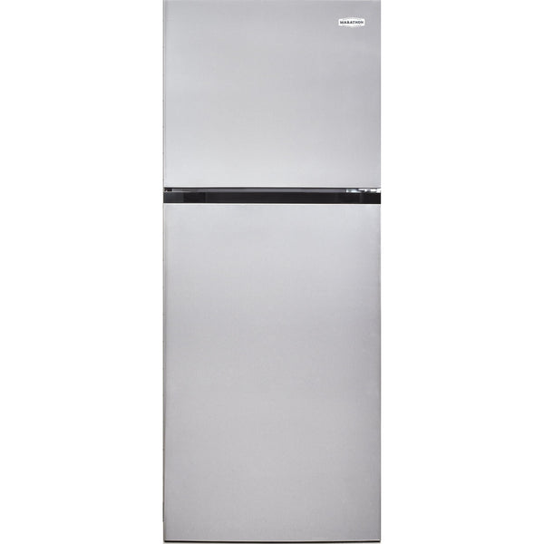 Marathon 24-inch, 12.1 cu.ft. Top Freezer Refrigerator with LED Lighting MFF123SS IMAGE 1