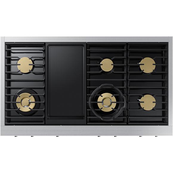 Dacor 48-inch Gas Rangetop with SmartThings Wi-Fi Connectivity DTT48T963GS/DA IMAGE 4