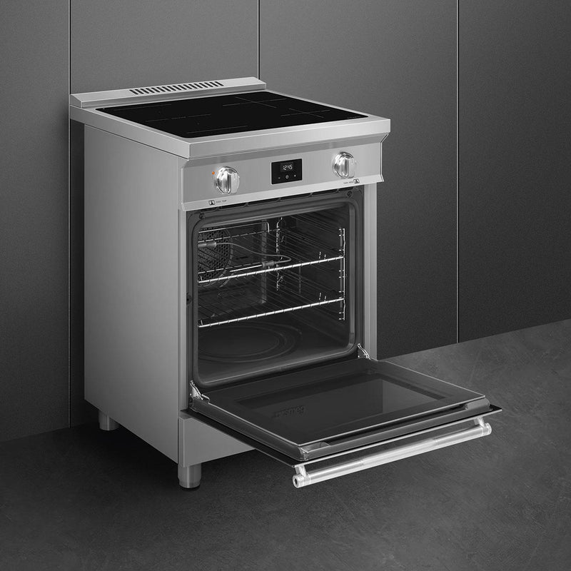 Smeg 24-inch Freestanding Electric Range with Convection Technology SPR24UIMX IMAGE 4