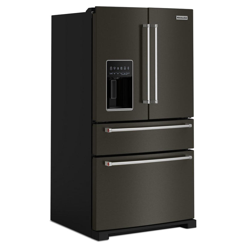 KitchenAid 36-inch French 4-Door Refrigerator with External Water and Ice Dispensing system KRMF536RBS IMAGE 4