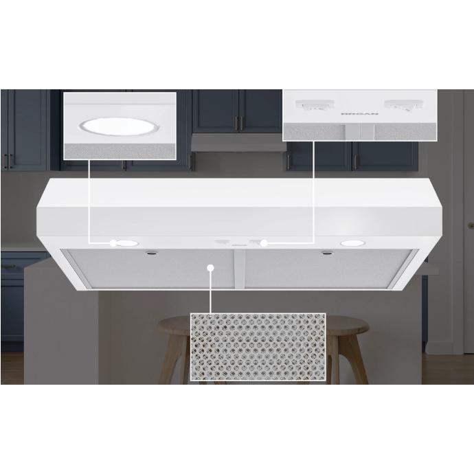 Broan Under-Cabinet Range Hood GLA1243WW IMAGE 3