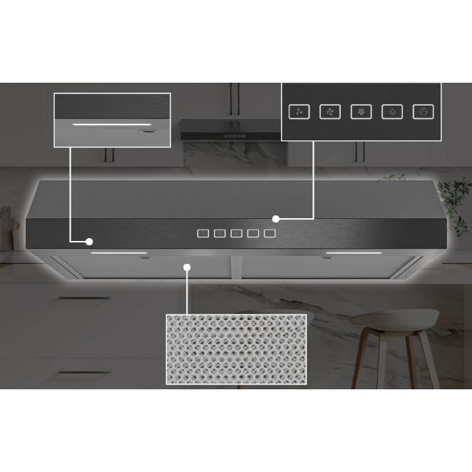 Broan 36-inch Under-Cabinet Range Hood GLA2363BLS IMAGE 3