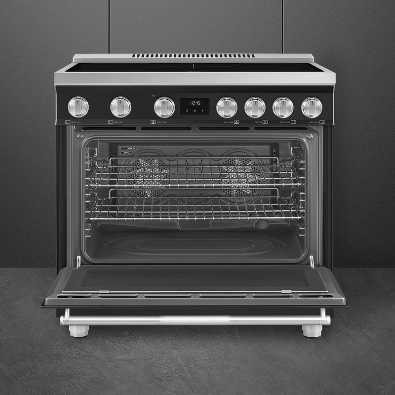 Smeg 36-inch Freestanding Induction Range SPR36UIMAN IMAGE 2