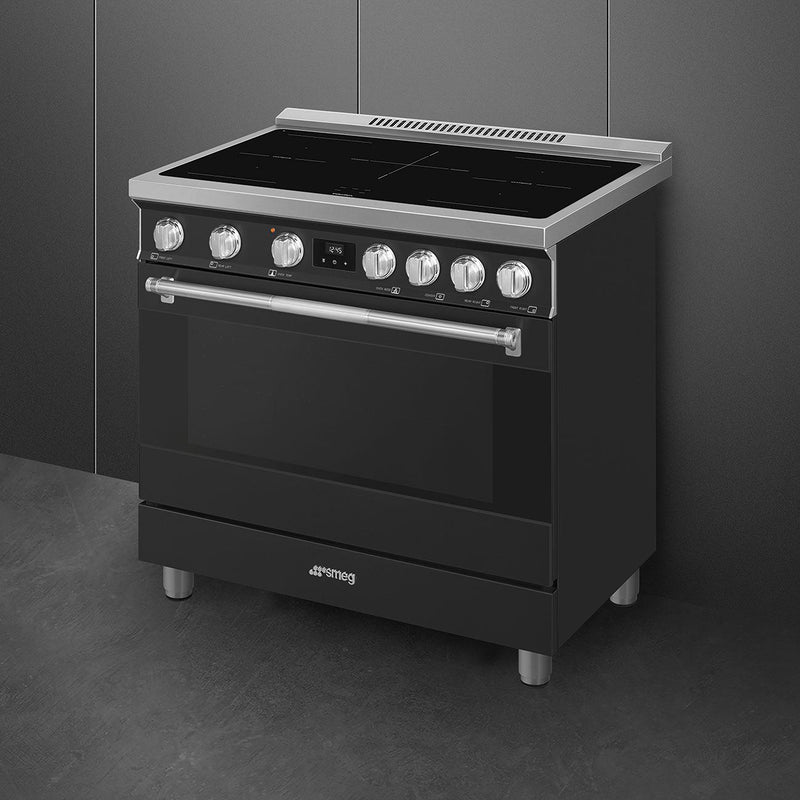 Smeg 36-inch Freestanding Induction Range SPR36UIMAN IMAGE 3