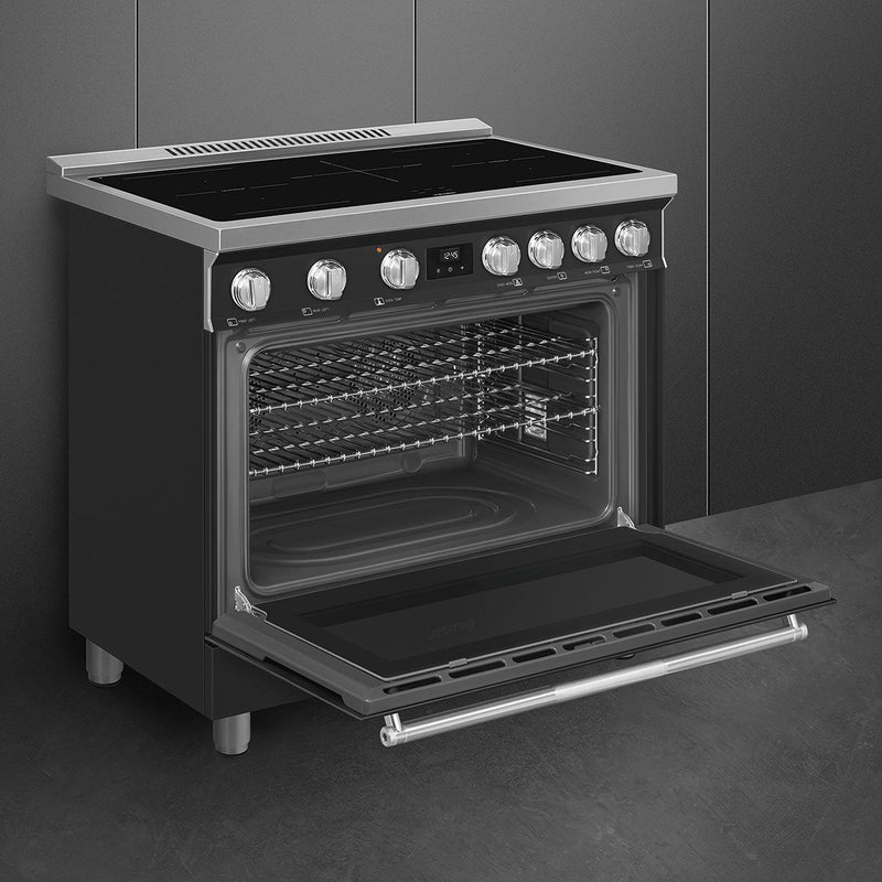 Smeg 36-inch Freestanding Induction Range SPR36UIMAN IMAGE 4