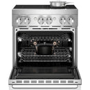  JennAir 36-inch, 5.1 cu. ft. Freestanding Induction Range with Wi-Fi JPIFC736RL IMAGE 3