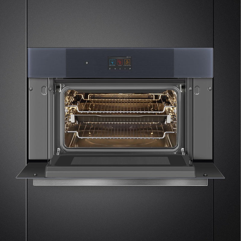 Smeg 30-inch Built-in Single Wall Oven Combi Microwave SOCU3104MCG IMAGE 2