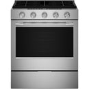  KitchenAid 30-inch Smart Slide-in Gas Range with Convection Cooking Modes KSGS330SPS IMAGE 1