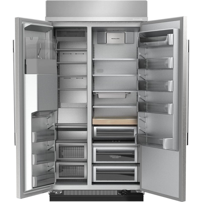  KitchenAid 42-inch, 25.1 cu. ft. Built-in Side-by-Side Refrigerator with External Water and Ice Dispensing System KBSD742SPS IMAGE 2