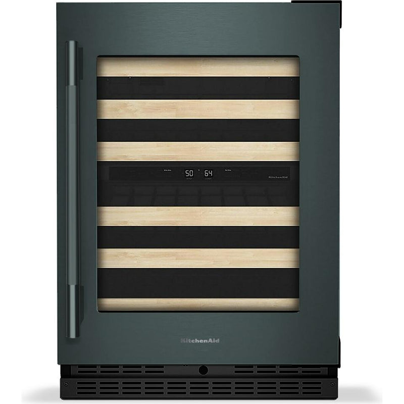  KitchenAid 24-inch Undercounter Wine Cellar with Full-Extension Wood-Front Racks KUWR524SJP IMAGE 1