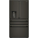  KitchenAid 36-inch, 29.51 cu. ft. Freestanding French 4-Door Refrigerator with Water and Ice Dispensing System KRMF436SBE IMAGE 1