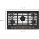  KitchenAid 36-inch Built-in Gas Cooktop with 5 Burners KCGK736SBE IMAGE 3