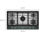  KitchenAid 36-inch Built-in Gas Cooktop with 5 Burners KCGK736SJP IMAGE 4