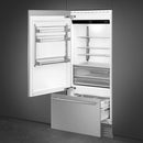  Smeg 36-inch, 19.63 cu. ft. Built-in Bottom Freezer Refrigerator RBMU36LX IMAGE 2