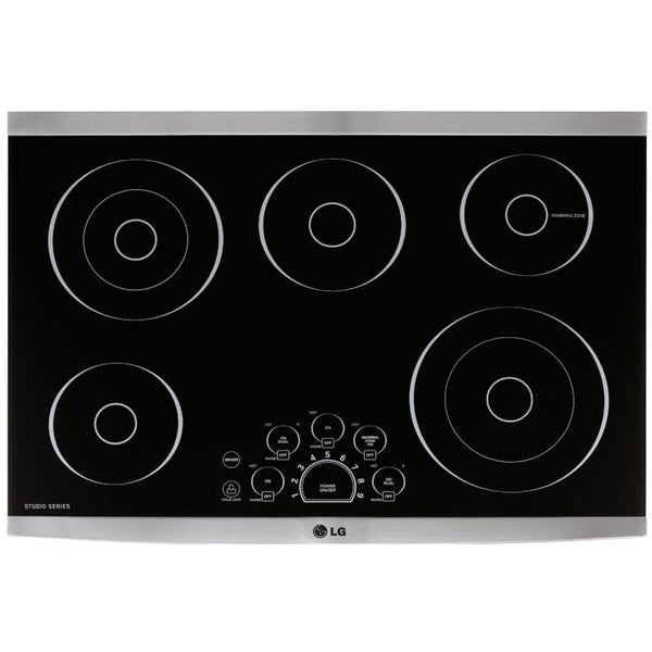 LG STUDIO 30-inch Built-In Electric Cooktop with SmoothTouch™ Controls LSCE305ST IMAGE 1