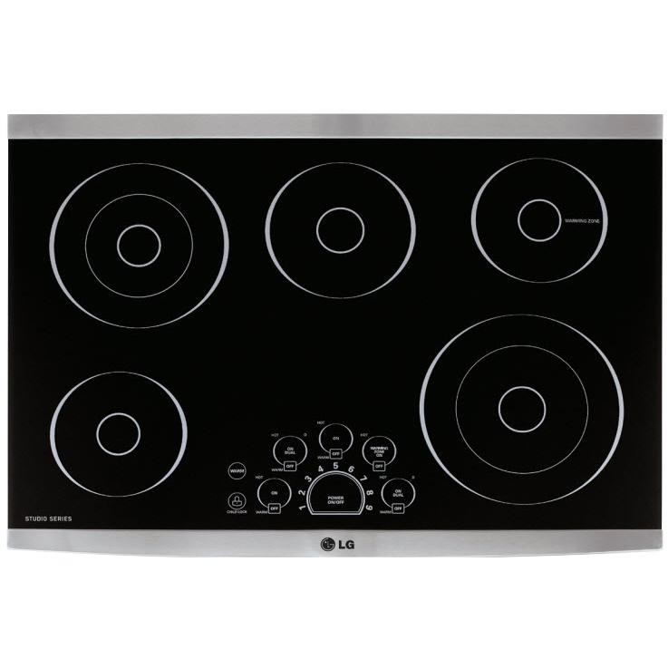 LG STUDIO 30-inch Built-In Electric Cooktop with SmoothTouch™ Controls LSCE305ST IMAGE 1