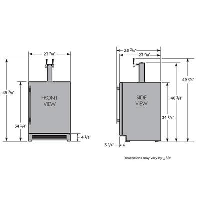 True Residential Freestanding Beer Dispenser TUR24DDLSSA IMAGE 2
