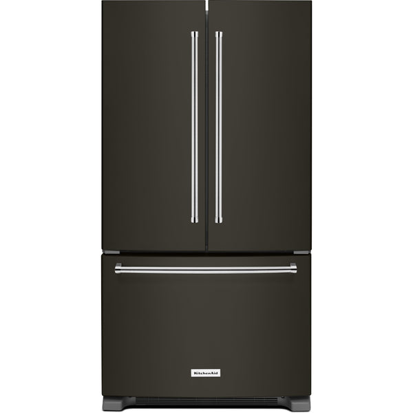 KitchenAid 36-inch, 22 cu.ft. Counter-Depth French 3-Door Refrigerator with Interior Water Dispenser KRFC302EBS IMAGE 1