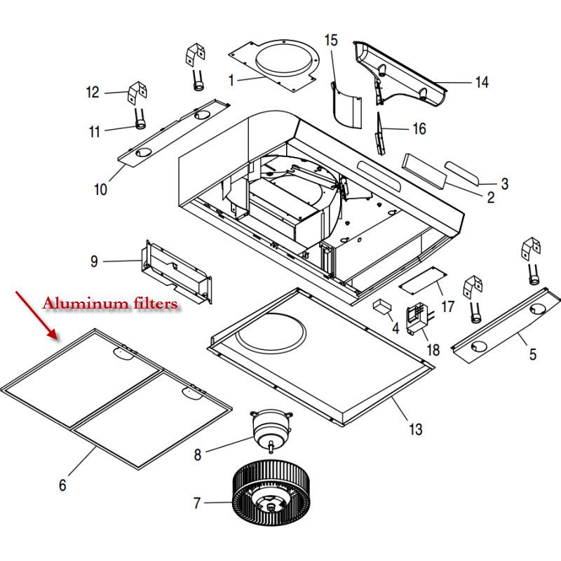 Broan Ventilation Accessories Filters S97018205 IMAGE 1