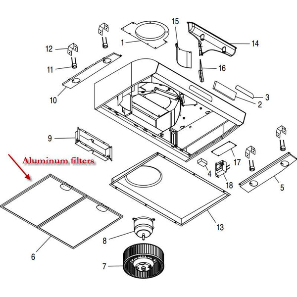 Broan Ventilation Accessories Filters S97018202 IMAGE 1