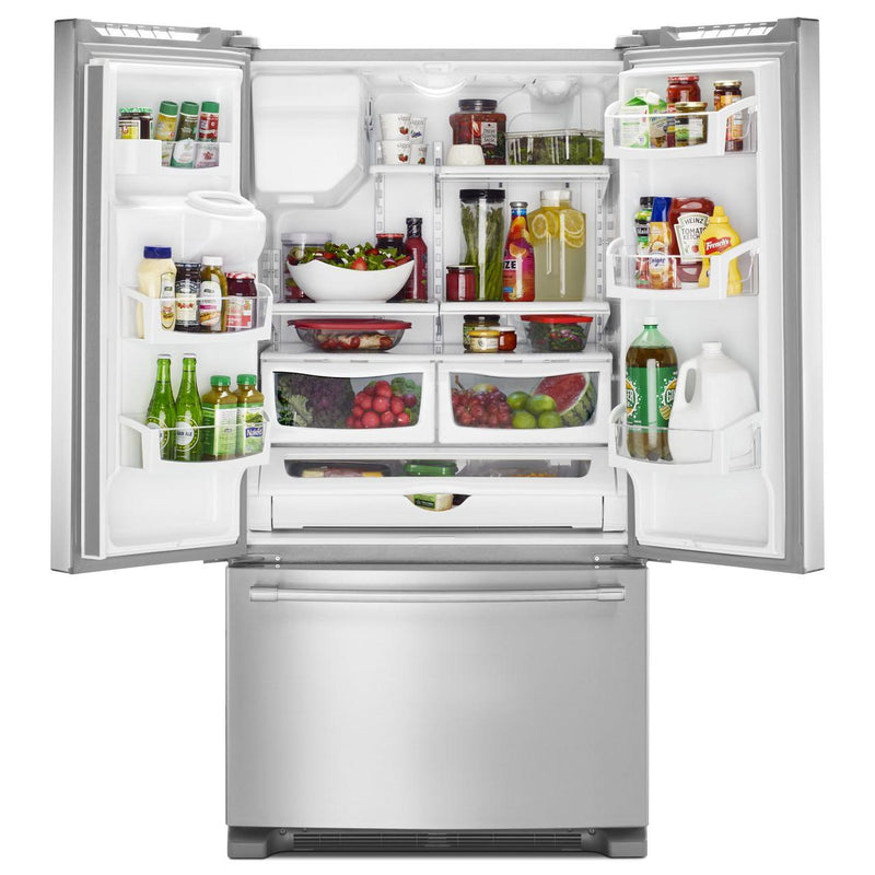 Maytag 36-inch, 25 cu. ft. French 3-Door Refrigerator with Ice and Water MFI2570FEZ IMAGE 3