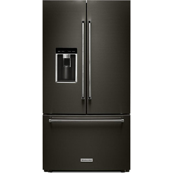 KitchenAid 36-inch, 23.8 cu. ft. Counter-Depth French 3-Door Refrigerator with Ice and Water KRFC704FBS IMAGE 1