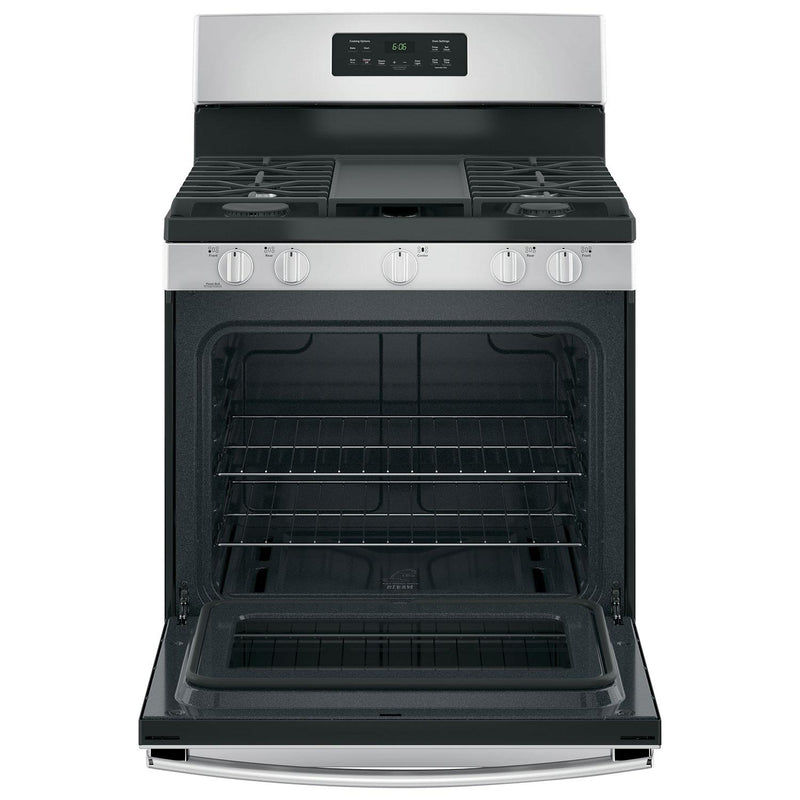 GE 30-inch Freestanding Gas Range with Steam Clean JCGBS66SEKSS IMAGE 2