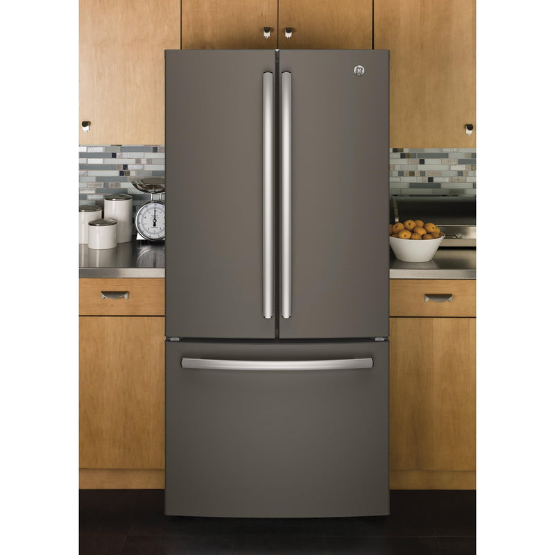 GE 33 inch 18.6 cu. ft. Counter Depth French Door Refrigerator GWE19J