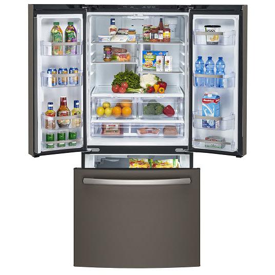 GE Profile 33-inch, 24.8 cu. ft. French 3-Door Refrigerator PNE25NMLKES IMAGE 3