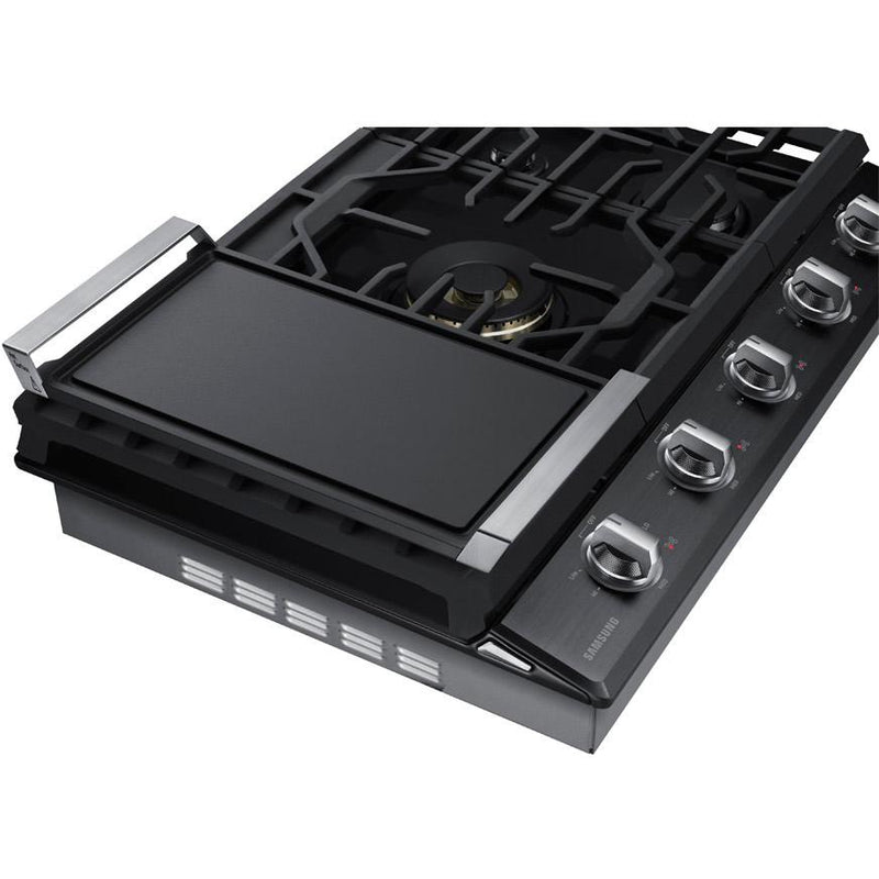 Samsung 30-inch Built-In Gas Cooktop with Wi-Fi Connectivity NA30N7755TG/AA IMAGE 5