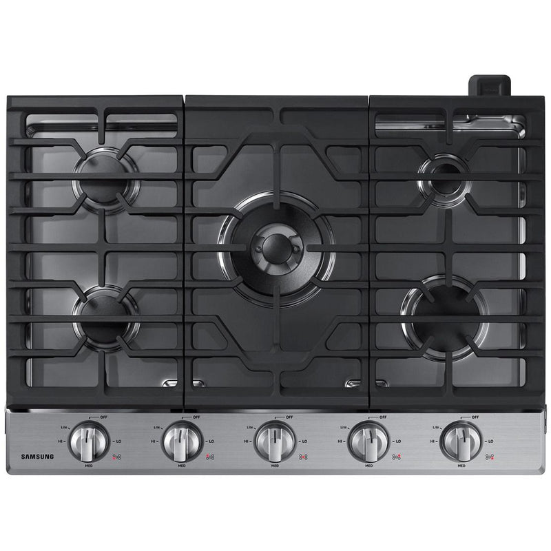 Samsung 30-inch Built-In Gas Cooktop with Wi-Fi Connectivity NA30N6555TS/AA IMAGE 1