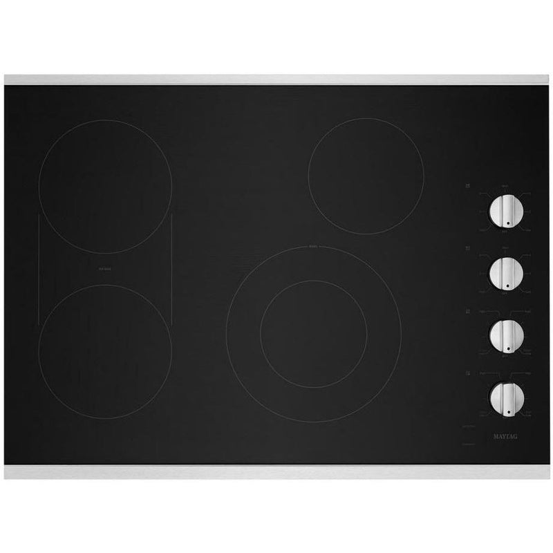 Maytag 30-inch Built-in Electric Cooktop with Reversible Gril and Griddle MEC8830HS IMAGE 1
