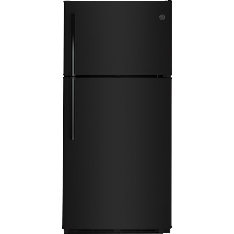 GE 30-inch, 18 cu. ft. Top Freezer Refrigerator with Reversible Door GTE18FTLKBB IMAGE 1