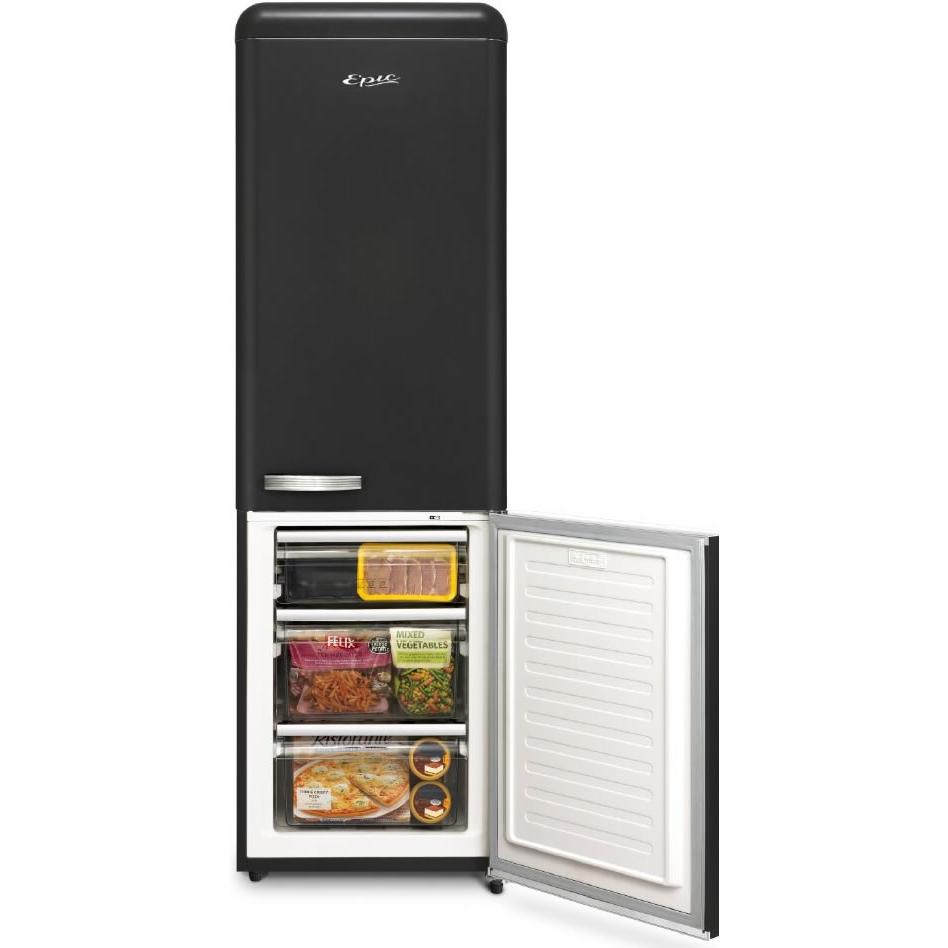 ERFF111BL Epic 24 inch 11 cu.ft. Bottom Freezer Refrigerator with LED Lighting Handy Appliances