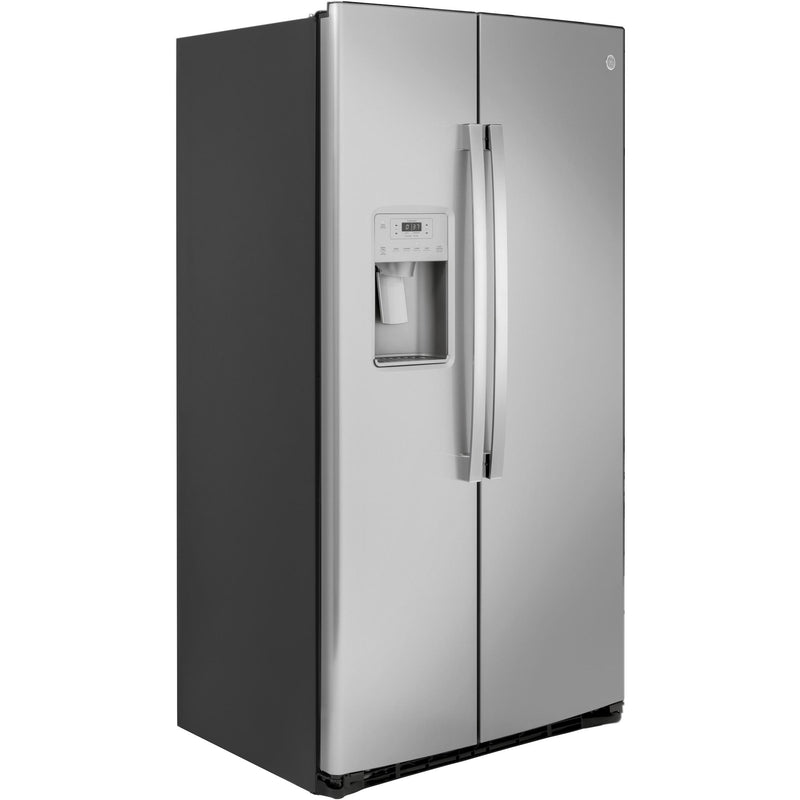 GE 36-inch, 21.8 cu.ft. Counter-Depth Side-by-Side Refrigerator with Water and Ice Dispensing System GZS22IYNFS IMAGE 5
