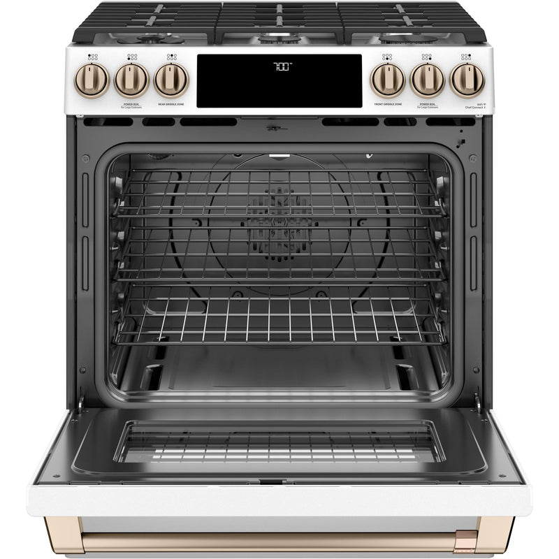 Café 30-inch Slide-in Gas Range with Convection Technology CCGS700P4MW2 IMAGE 2